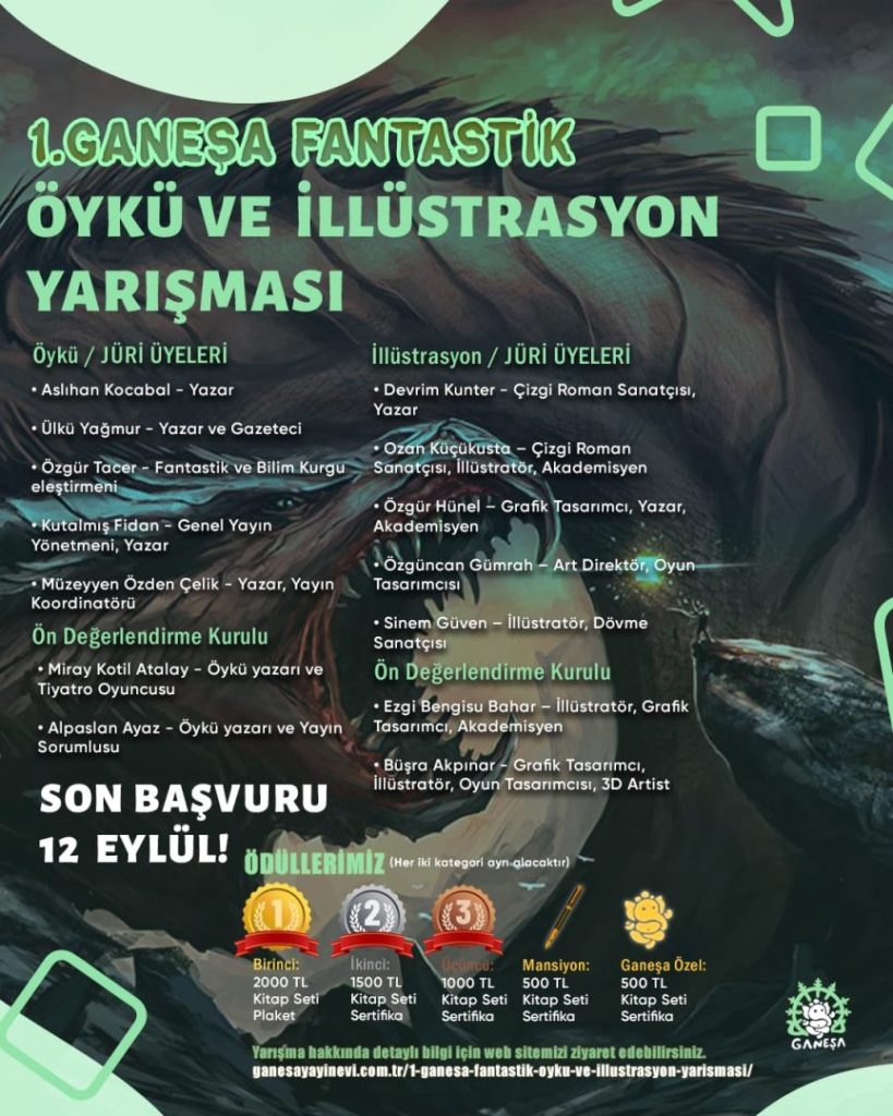 Ganeşa Yayınevi - 1. Fantastik Öykü ve İllüstrasyon Yarışması