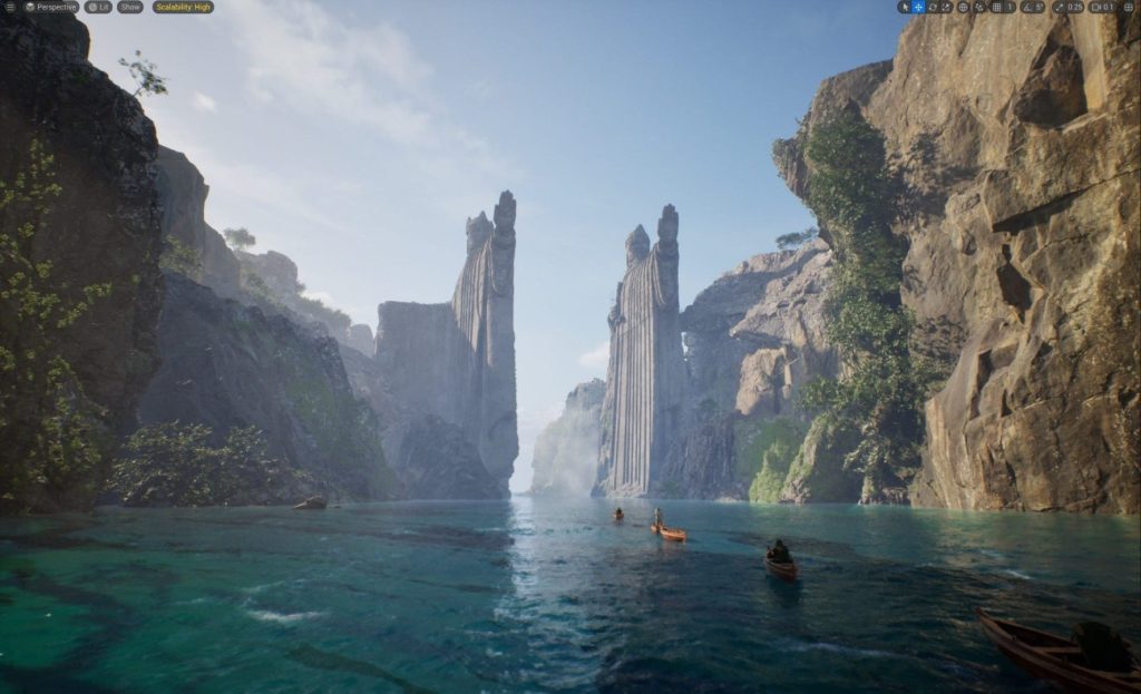 Unreal Engine 5 Yüzüklerin Efendisi Argonath