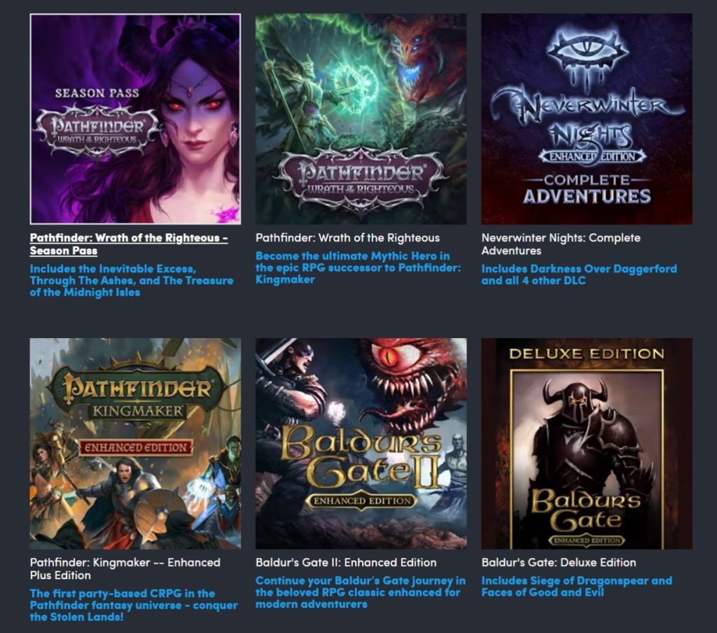 Humble Bundle Klasik RPG oyunlar